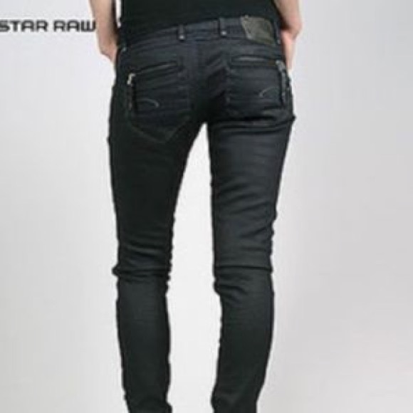 Gstar Fender Skinny Wax Coated Jeans 